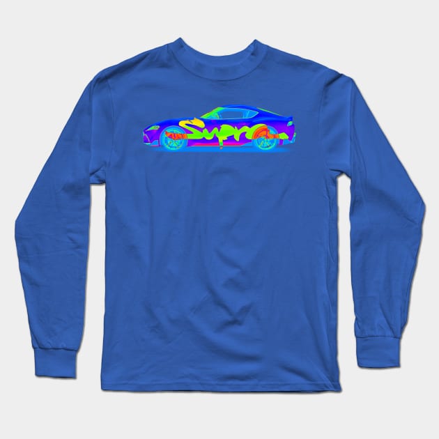 Supra 2020 Gradient Body Blue Long Sleeve T-Shirt by CharlieCreator